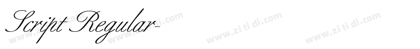 Script Regular字体转换